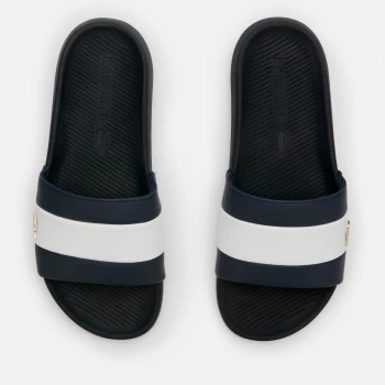Image of Lacoste Mens Croco Slide 120 Slide Sandals - Navy/White - UK 9