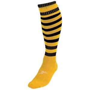 Image of Precision Hooped Pro Football Socks Gold/Black - UK Size 3-6