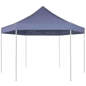 Image of VidaXL Hexagonal Pop-Up Foldable Marquee Dark Blue 3.6x3.1 m