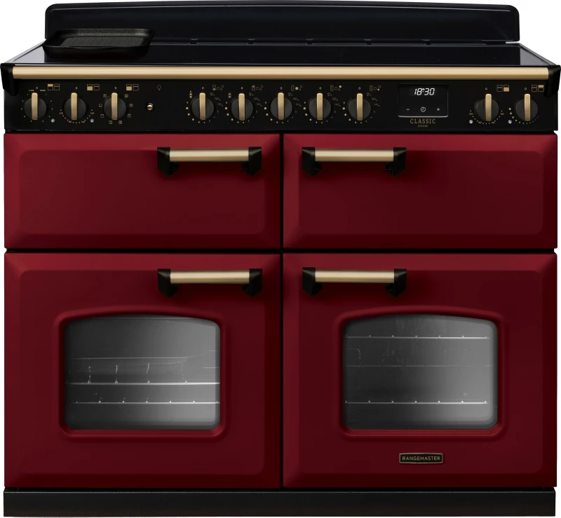 Image of Rangemaster CLDLB110EIPBOR/AB1 Classic Deluxe BC 110cm Induction Range Cooker Antique Brass Trim 18389 - BORDEAUX CLDLB110EIPBOR/AB1