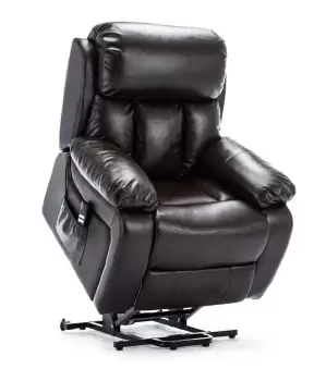Image of Chester brown dual rise leather recliner chair