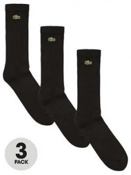 Image of Lacoste Sports Sock (3 Pack) - Black