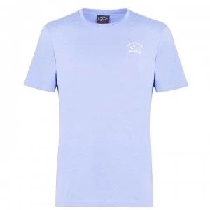 Image of Paul And Shark Crew Logo T Shirt - Baby Blue