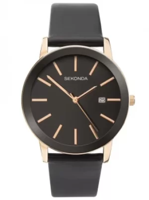 Image of Sekonda Mens Black Strap Watch 1837