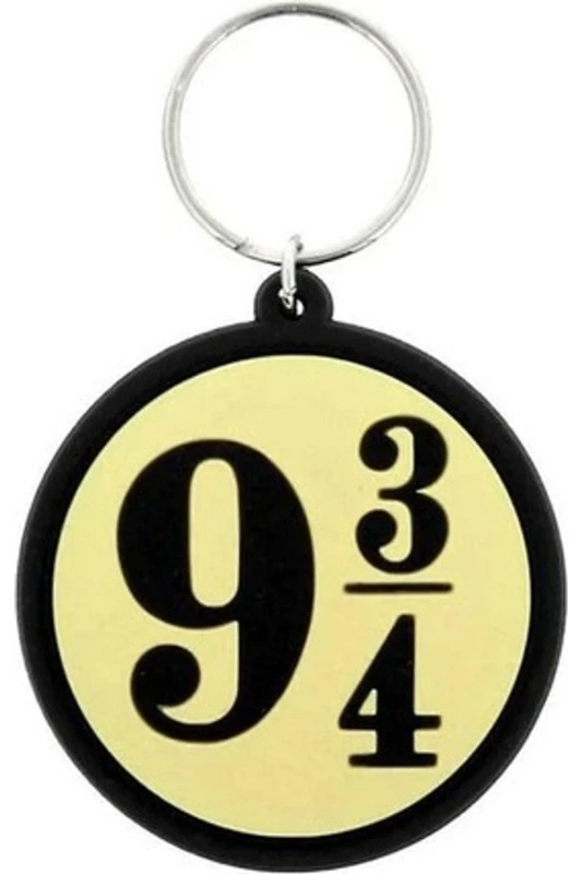Image of Harry Potter Nine & Three Quarters Keyring in Cream Cream Unisex One Size