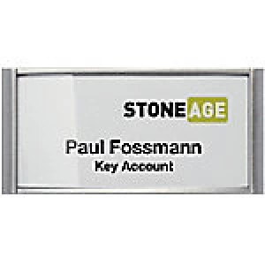 Image of Durable Classic Name Badge with Combi Clip Landscape 74 x 34mm 854323 10 Pieces