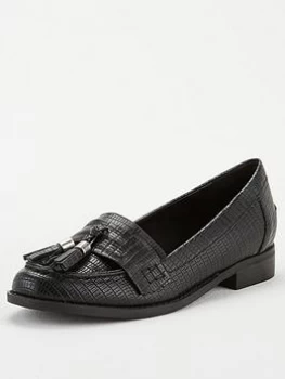 Image of Wallis Tassel Loafer - Black, Size 5, Women