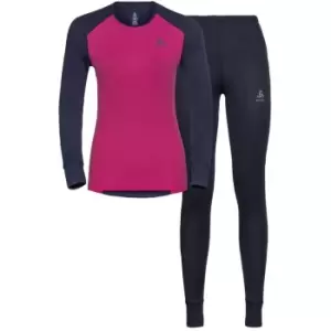 Image of Odlo Warm Base Layer Set Ladies - Blue