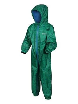 Image of Boys, Regatta Peppa Pobble All-in-One Rain Suit - Green, Size 5-6 Years