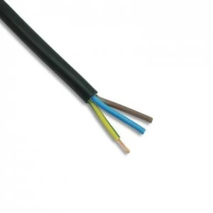 Image of Zexum 0.5mm 3 Core PVC Flex Cable Black Round 2183Y - 50 Meter