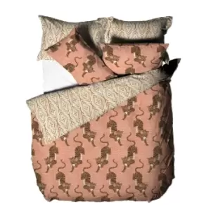 Image of Furn Tibetan Tiger Duvet Cover Set (Single) (Coral)