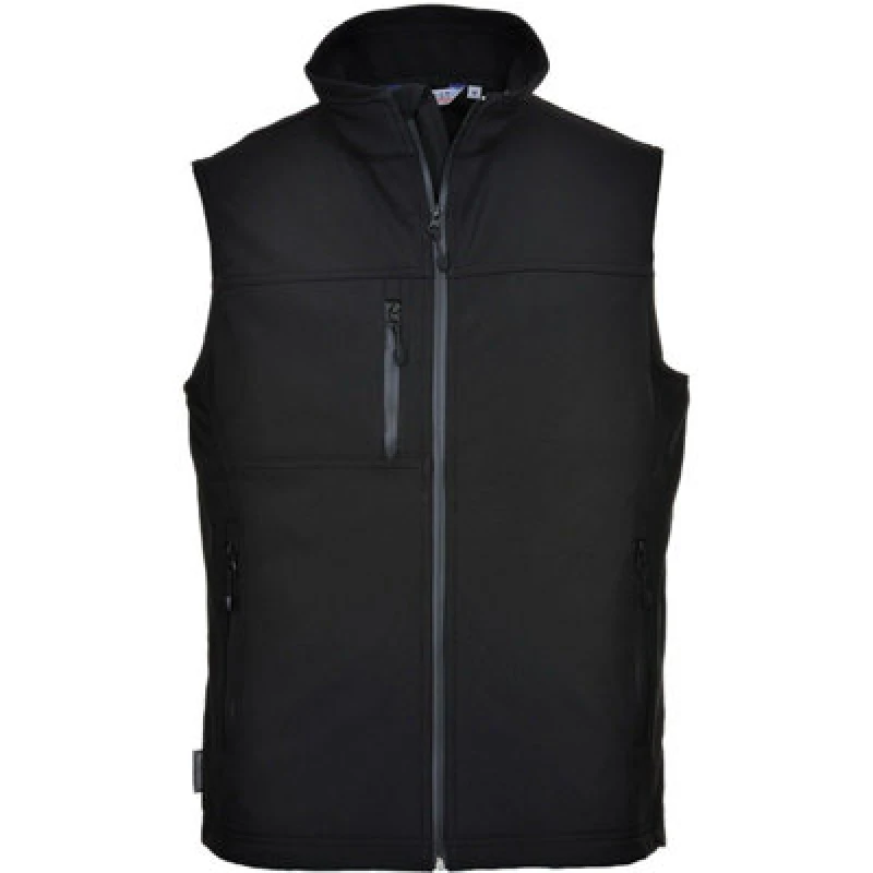 Image of Portwest Mens Softshell Bodywarmer TK51BKRS Colour: Black