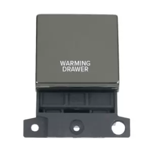 Image of Click Scolmore MiniGrid 20A Double-Pole Ingot Warming Drawer Switch Black Nickel - MD022BN-WDR