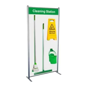 Image of Shadowboard in Multi Purpose Frame - Cleaning Station Style C (Green)