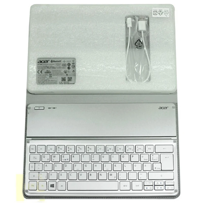 Image of Acer NK.BTH13.00A mobile device keyboard AZERTY French Bluetooth Silve