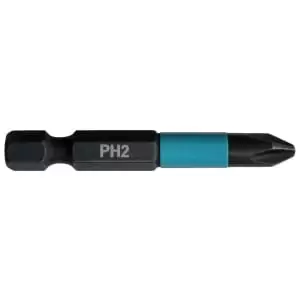 Image of Makita B-63725 Impact Black Screwdriver Bit PH2 - 50mm - Pack of 2
