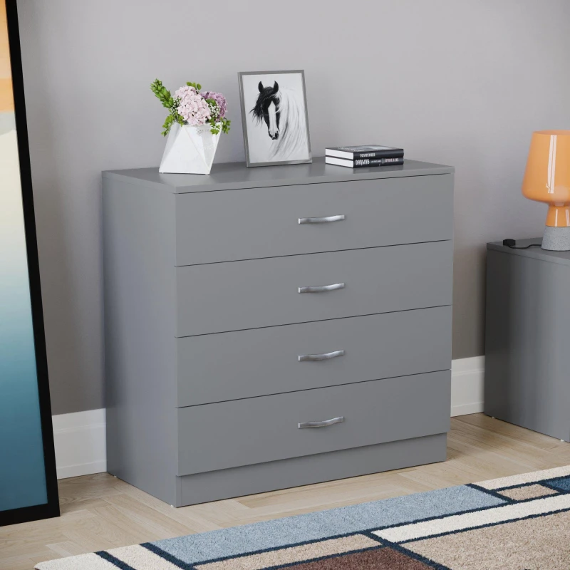 Image of Lassic Vida Designs Riano 4 Drawer Chest Grey unisex 4 Drawers