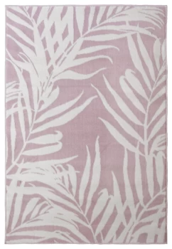 Image of Homemaker Polypropylene Leaf Rug - 160x230cm - Pink