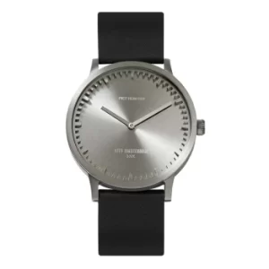 Image of Leff Amsterdam LT75111 Black Leather T40 Steel Tube Wristwatch