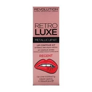 Image of Makeup Revolution Retro Luxe Kits Metallic Regent Red