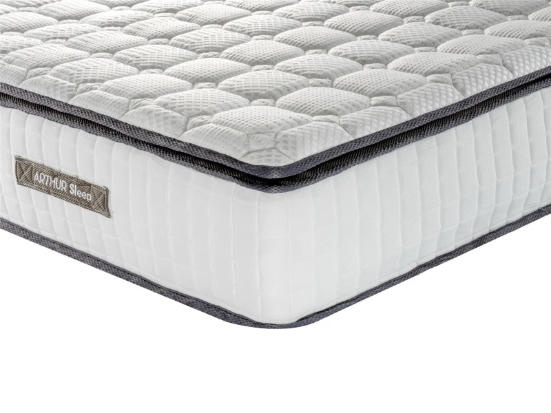 Image of Arthur Sleep Spare Arthur 800 Pocket Spring Memory Foam Mattress in White Size: Single White Unisex Single