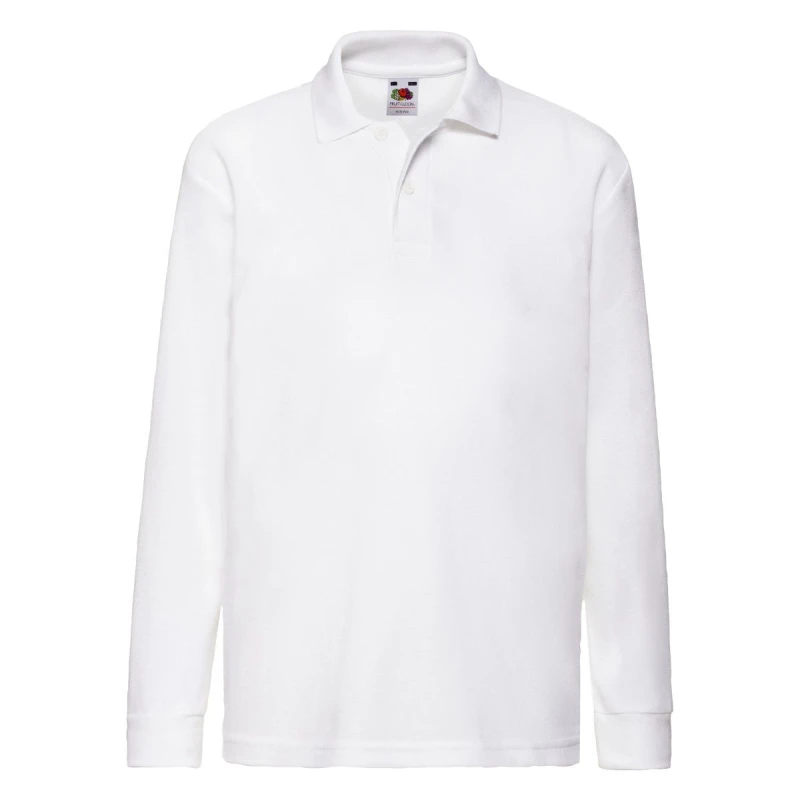 Image of Fruit Of The Loom Polycotton Pique Polo Shirt White unisex