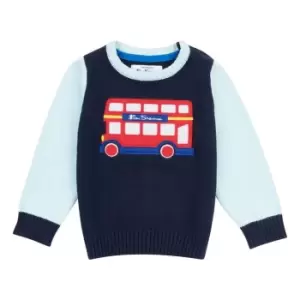 Image of Ben Sherman Bus Crew Knit Sweater Infant Boys - Blue