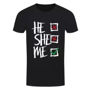 Image of Grindstore Mens He She Me T-Shirt (XL) (Black/White)