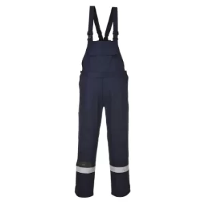 Image of Biz Flame Plus Mens Flame Resistant Bib and Brace Navy M