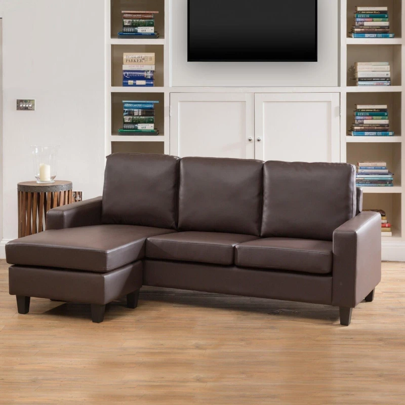 Image of Artemis Home Modena Reversible Corner Sofa in Brown Brown Unisex
