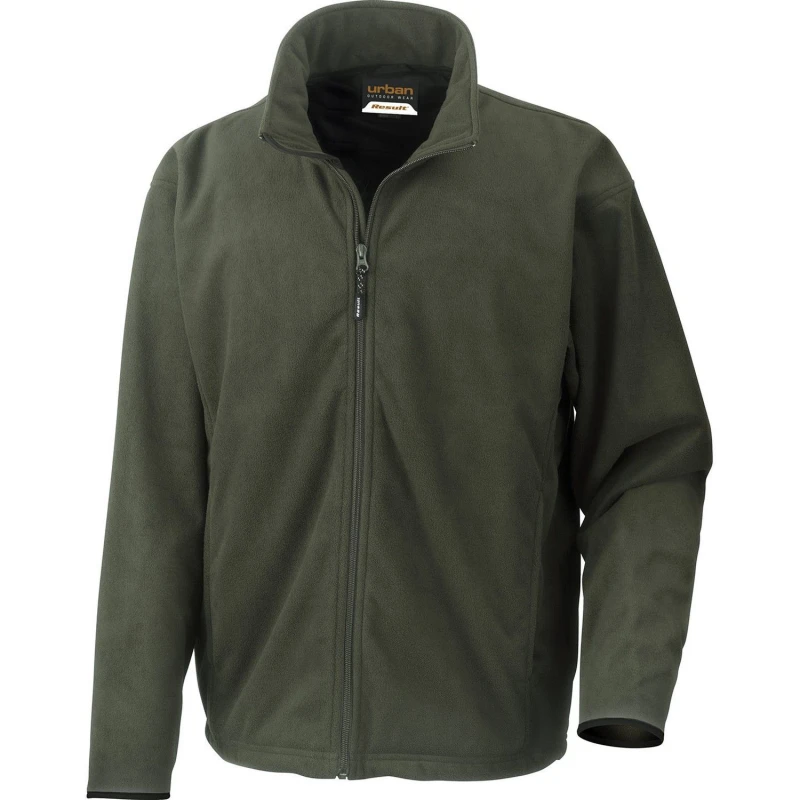 Image of Result Result Men Extreme Climate Stopper Fleece Jacket in Bottle Green Size: X-Small Bottle Green XS Male 5063527873828