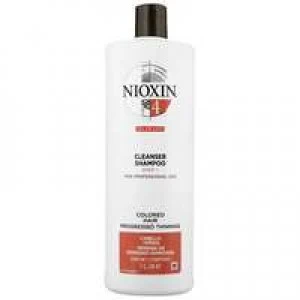 Image of Nioxin 3D Care System System 4 Step 1 Color Safe Cleanser Shampoo: For Colored Hair And Progressed Thinning 1000ml