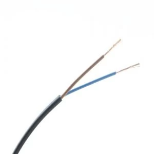 Image of Zexum 0.5mm 2 Core PVC Flex Cable Black Flat 2192Y - 5 Meter