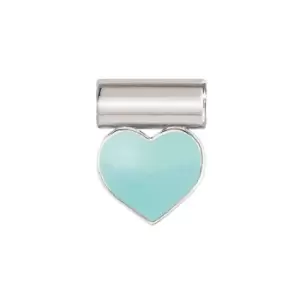 Image of Nomination SeiMia Silver Enamel Blue Heart Pendant Charm
