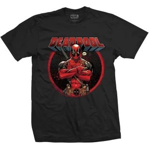 Image of Marvel Comics - Deadpool Crossed Arms Unisex X-Large T-Shirt - Black