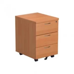 Image of Jemini Beech 3 Drawer Mobile Pedestal Version 2 TESMP3BE2