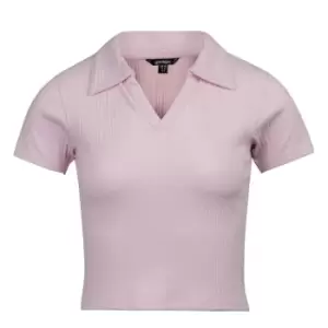Image of Golddigga Rib Polo Shirt - Pink