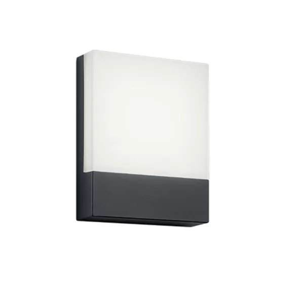 Image of Pecos Modern Outdoor Flush Wall Lamp Anthracite 3000K IP54
