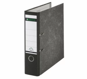 Image of Leitz Paper-on-Board Lever Arch File A4 80mm Black PK10
