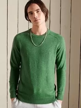 Image of Superdry Harlo Crew Knit, Green Size M Men