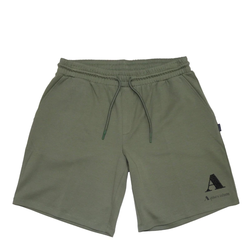 Image of Aquascutum Mens Fleece Jogger Shorts Fleece Shorts Small Green 47098415350