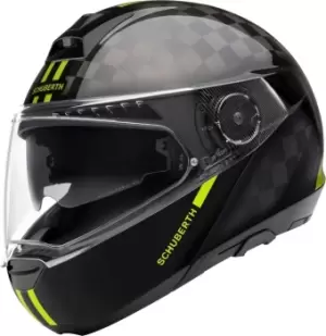 Image of Schuberth C4 Pro Carbon Fusion Helmet, black-yellow, Size S, black-yellow, Size S