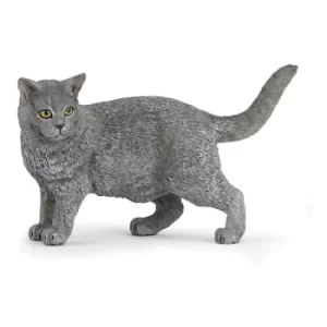 Image of PAPO Dog and Cat Companions Chartreux Toy Figure, Three Years or Above, Grey (54040)