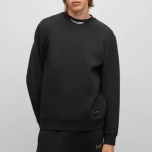 Image of HUGO Derentil Chain Cotton-Blend Sweatshirt - L