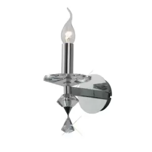Image of Renzo Wall Lamp Switched E14 Polished Chrome/Crystal