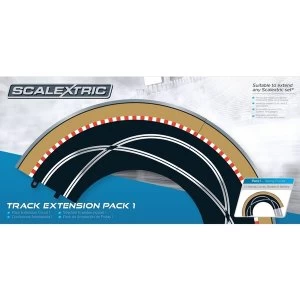 Image of Racing Curve Track Extension Pack 1 Scalextric Accessory Pack