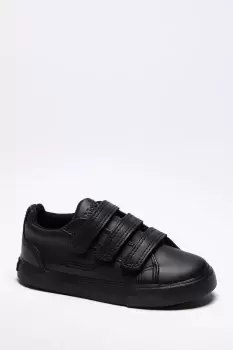 Image of Kickers Boys Tovni Trip School Shoes - Black - Size: 10 Junior