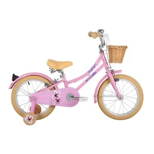 Image of Sonic Emmelle Girls Heritage Snapdragon 16" Wheel Bike - Pink/Biscuit