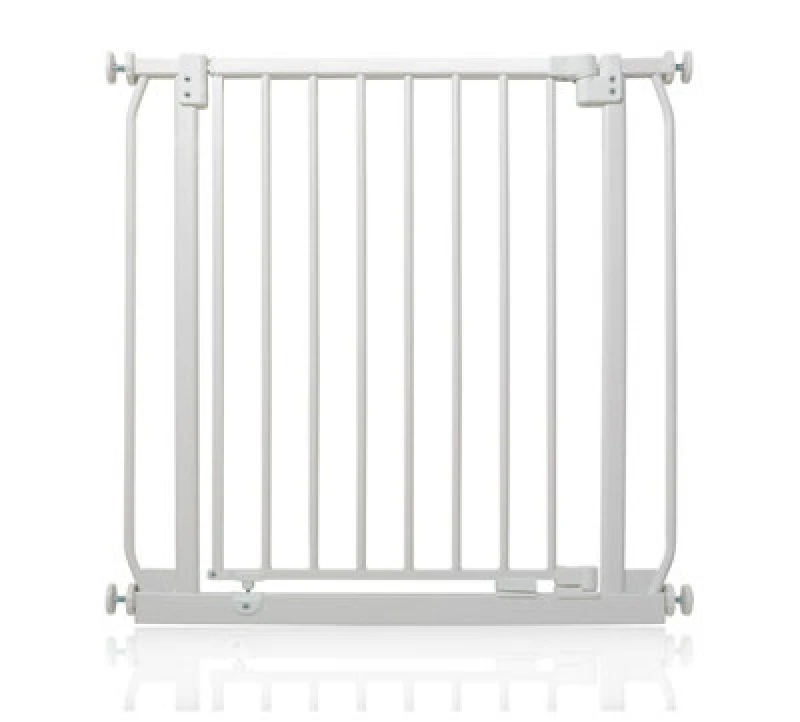 Image of Safetots Elite Pressure Safety Gate, 71Cm - 80Cm, Matt White, Pressure Fit Stair Gate