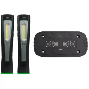 Image of Sealey LEDWCOMBO5 Inspection Lamp 5W (x2) & Double Wireless Chargi...